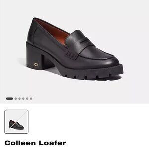 Coach Colleen loafers size 6 chunky block heels